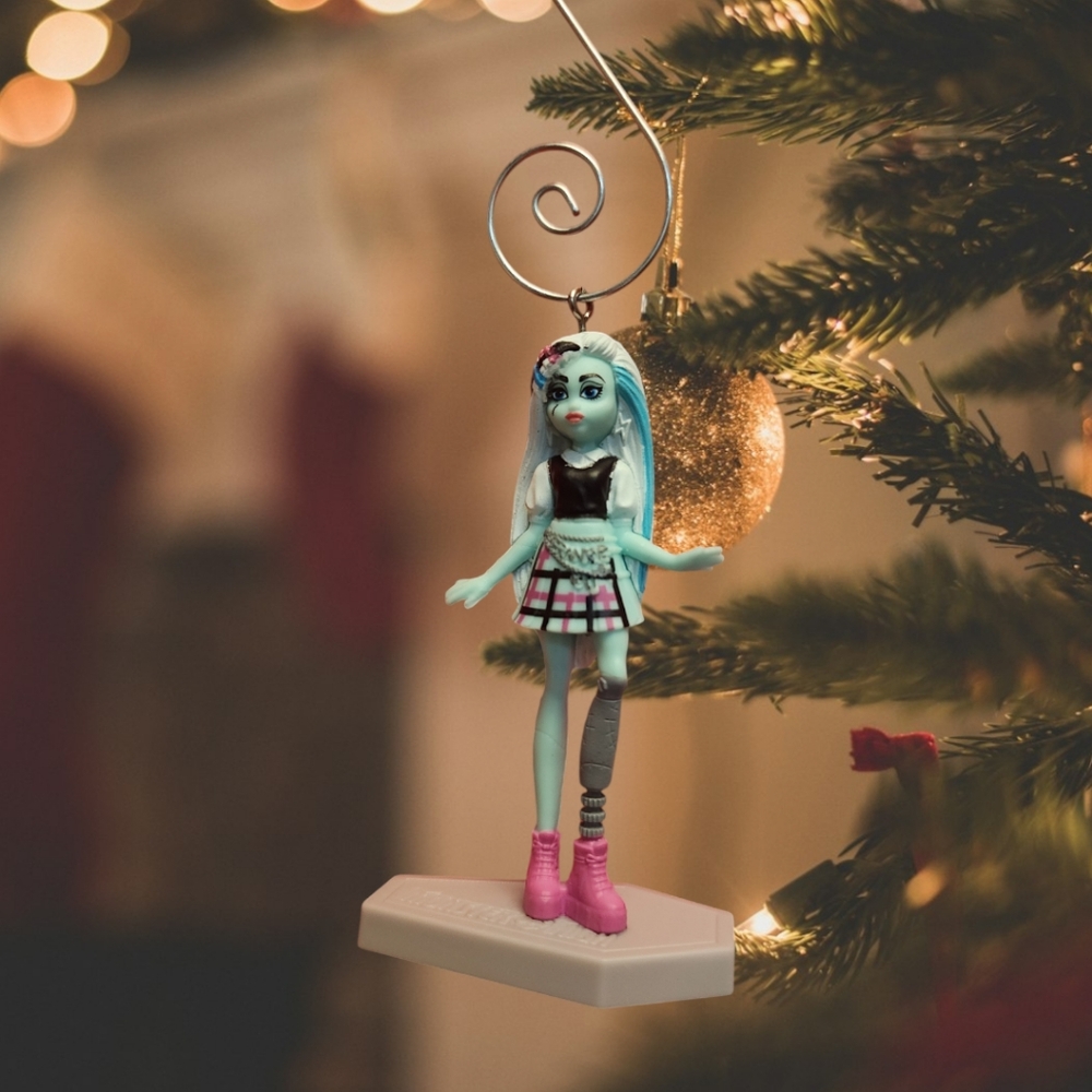 Monster High Frankiestein Christmas Ornament Mini Figurine 3in OOAK